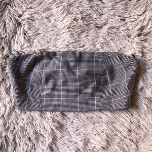 Trendy Plaid Tube Top